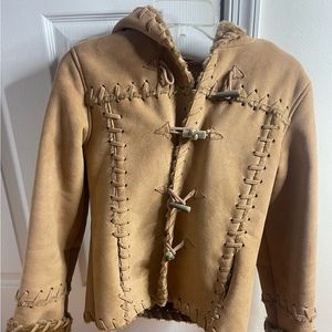 Enchant Faux Suede Leather Shearling Jacket
Childs  Medium.